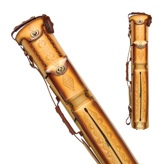 InStroke IST37 Tooled 3x7 Hard Leather Case (Various colors available) - Pool Shark Supply