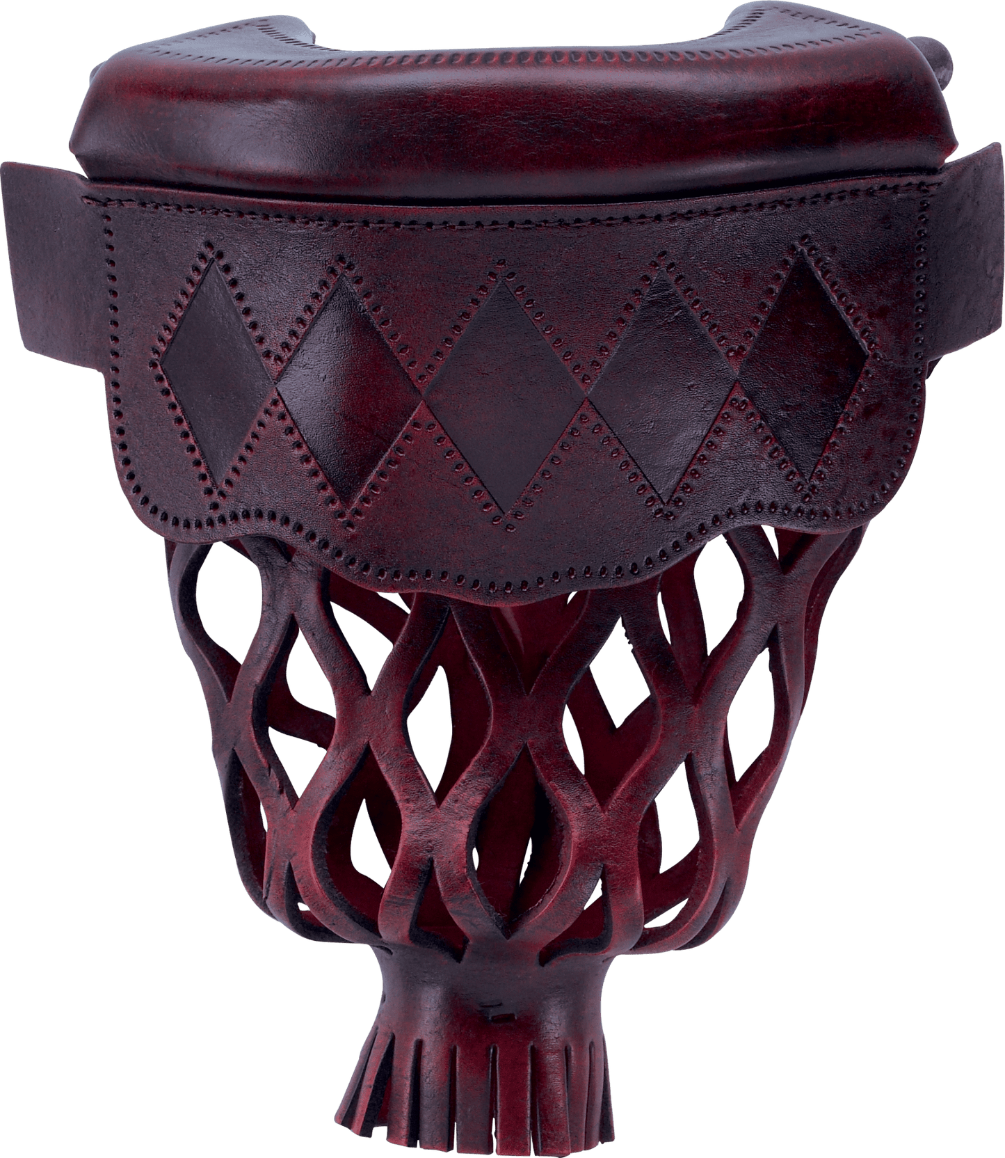 TPPK05 Burgundy Diamond Leather Shield Pockets - Pool Shark Supply Pool Shark Supply