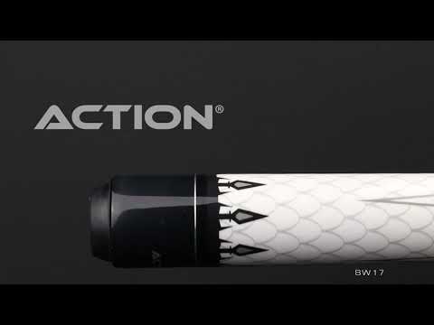 Action BW17 Black and White Pool Cue