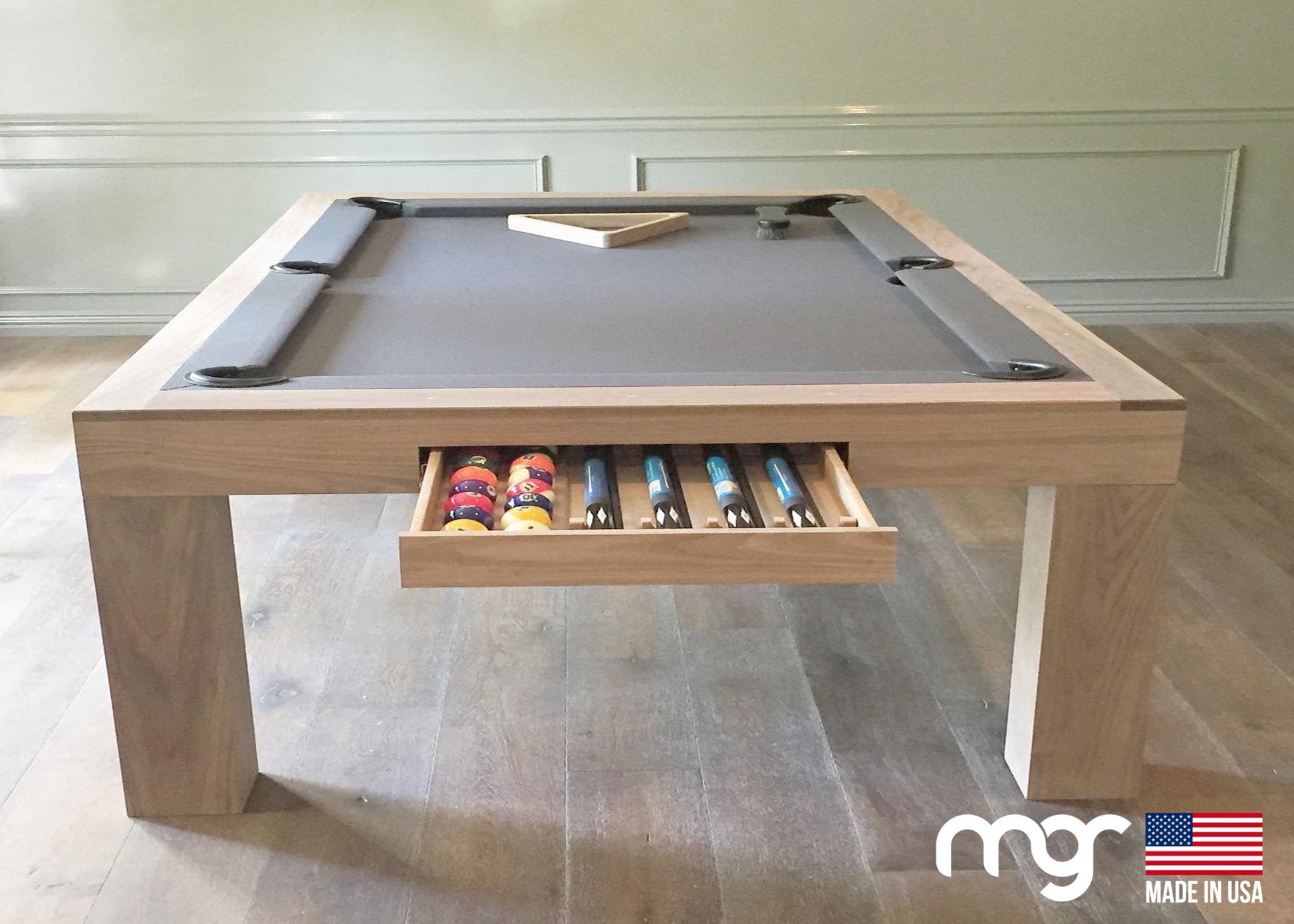 The Modern X12 Walnut with Natural Finish - Pool Shark Supply