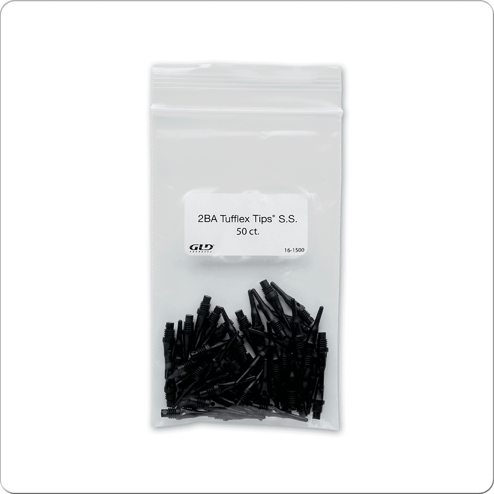 2BA Tufflex 16-1500 Super Short Soft Tips - Pack of 50 (Black) - Pool Shark Supply Pool Shark Supply