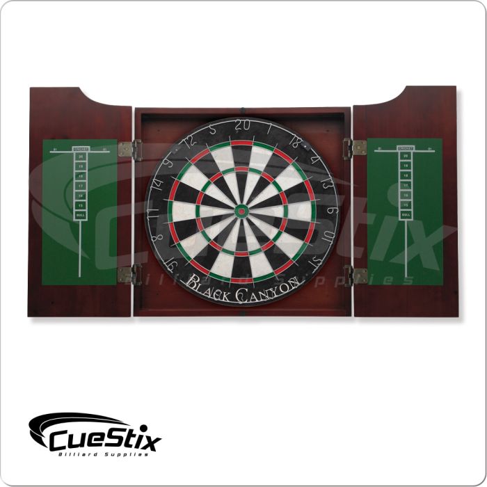 40-0900 Wine Stained Dart Board Cabinet - Pool Shark Supply Pool Shark Supply