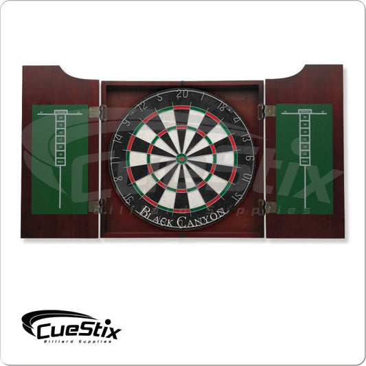 40-0900 Wine Stained Dart Board Cabinet - Pool Shark Supply