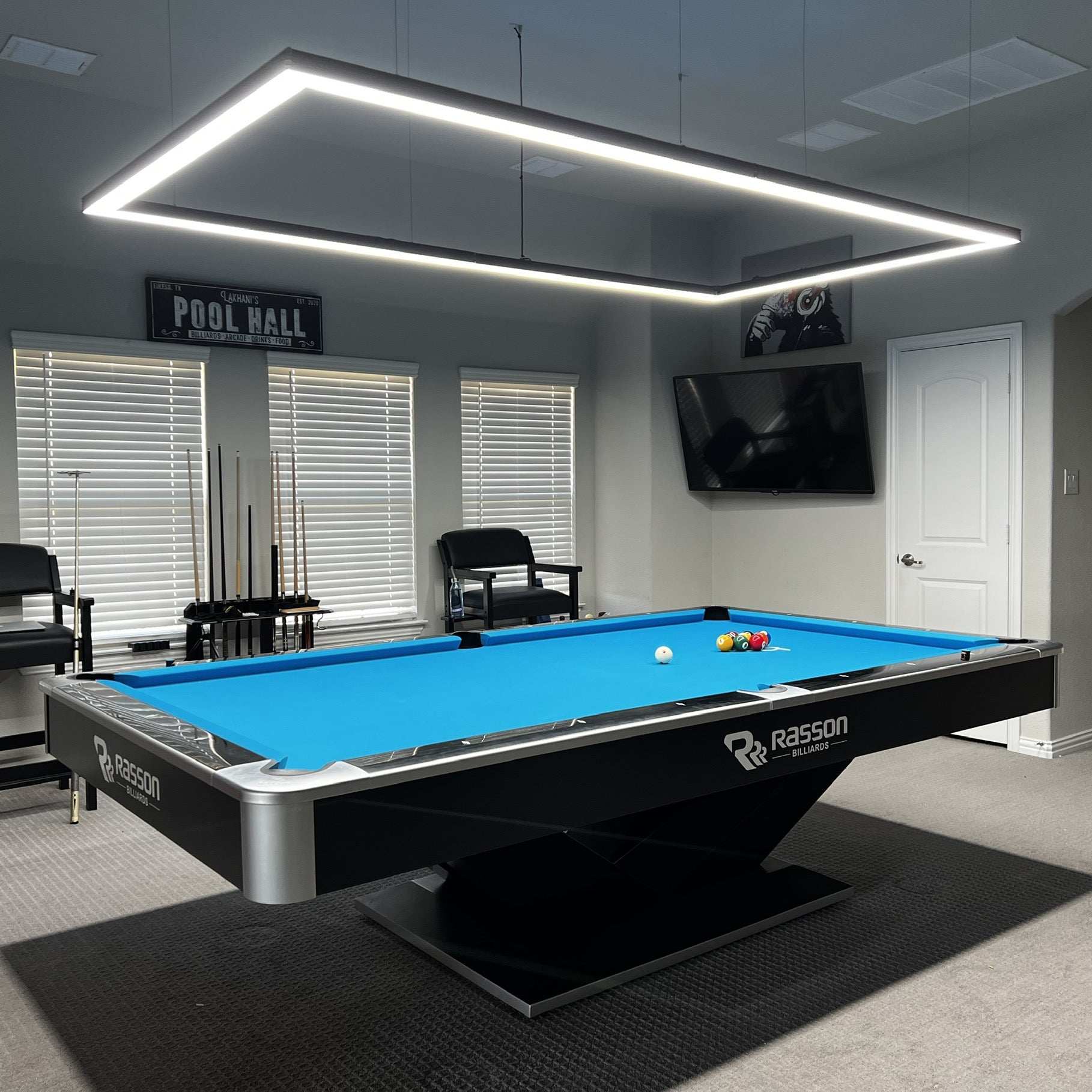 8FT Perimeter Billiard® LED Pool Table Light - Pool Shark Supply