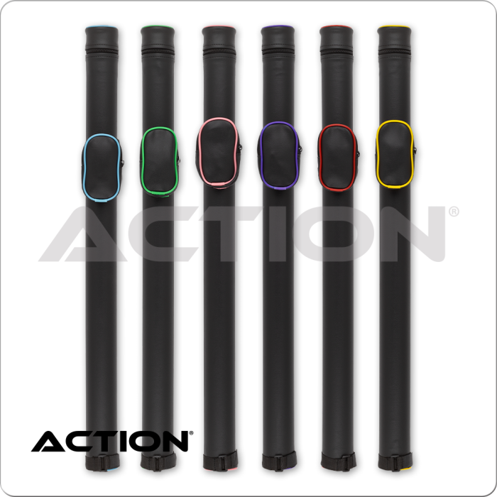 Action ACPRND Hard Round Piping Pool Cue Case - 1x2 (Various colors available) - Pool Shark Supply Pool Shark Supply