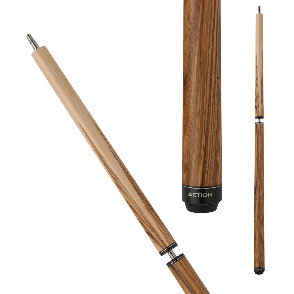 Action ACTBJZ Break Jump Cue - Zebrawood - Pool Shark Supply Pool Shark Supply