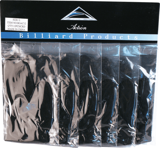 Action BGLAC12 Gloves - Bridge Hand Left - Card of 12 - Pool Shark Supply