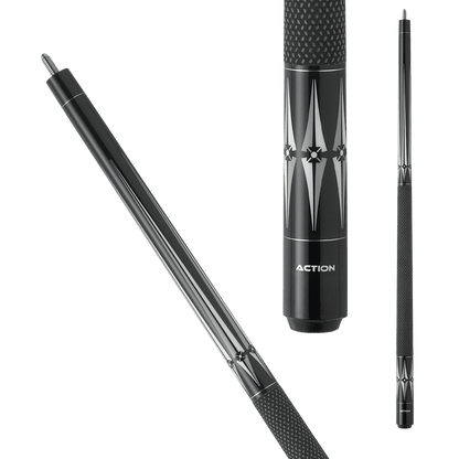 Action BW09 Black and White Pool Cue - Pool Shark Supply