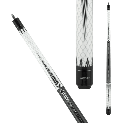 Action BW17 Black and White Pool Cue - Pool Shark Supply