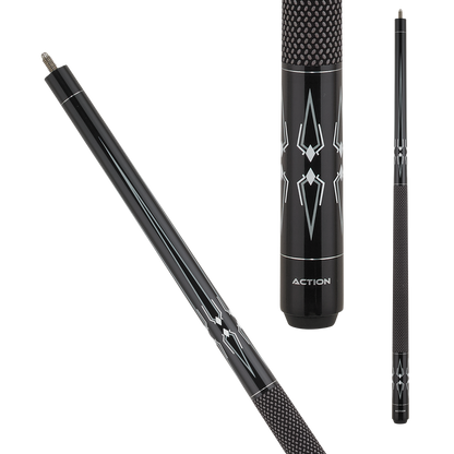 Action BW24 Black and White Pool Cue - Pool Shark Supply