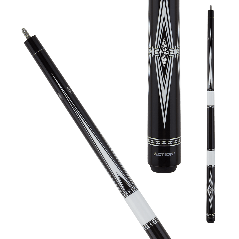 Action BW26 Black & White Pool Cue - Pool Shark Supply Pool Shark Supply