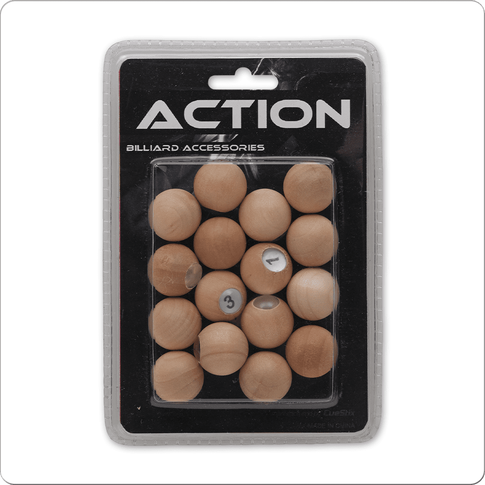 Action GAPWP Wooden Scoring Pill Set Blister Pack - Pool Shark Supply Pool Shark Supply