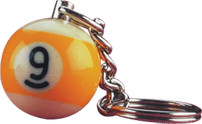 Action NI9BK1 9-Ball Key Chain - - Pool Shark Supply