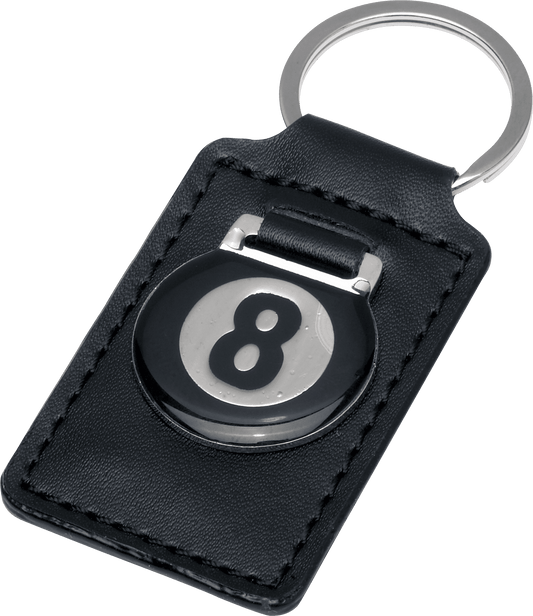 Action NIKC8 8-Ball Leather Key Chain - - Pool Shark Supply