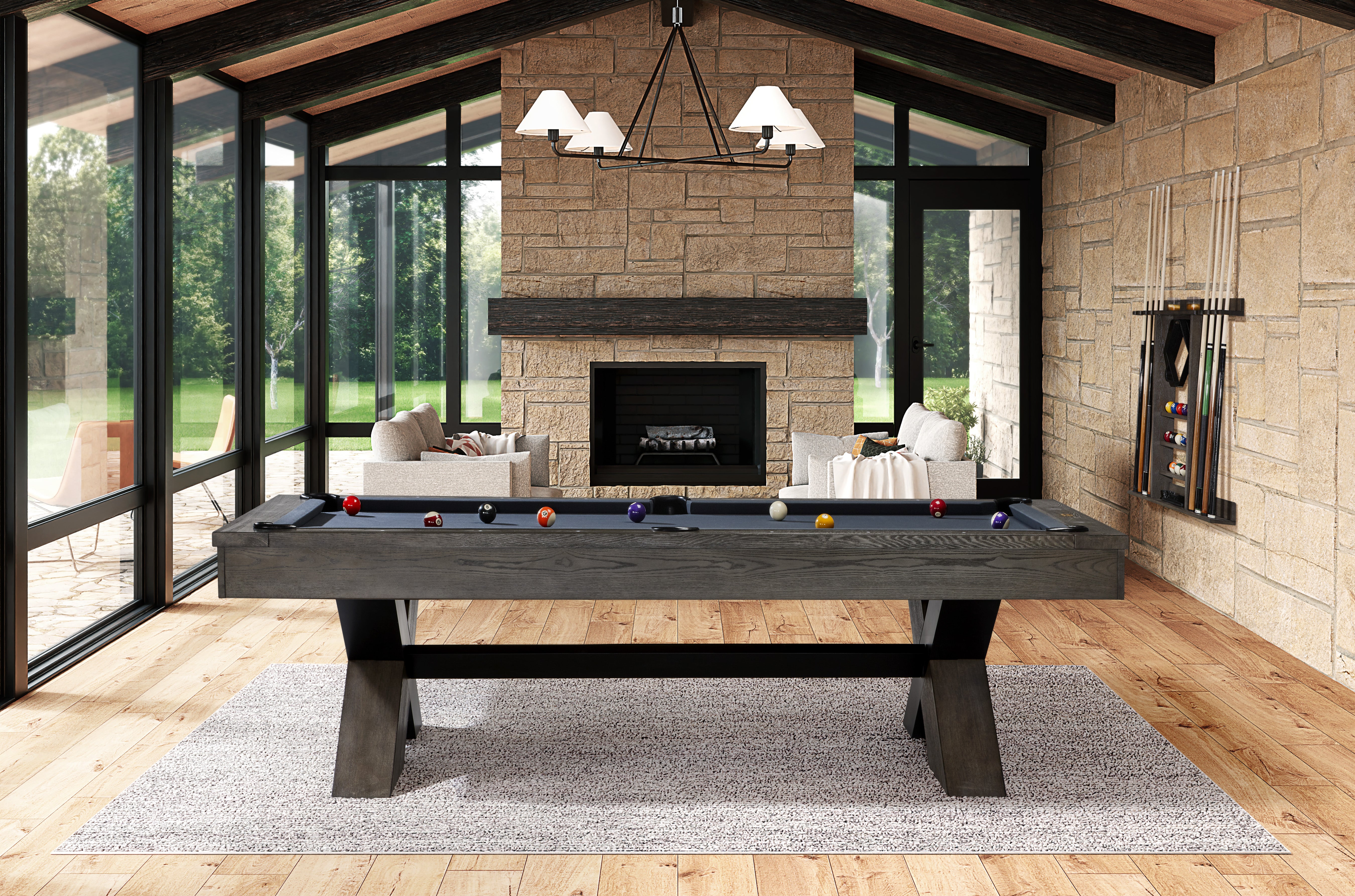 American Heritage 8 Foot Halifax Billiard Table (2 Finish Options