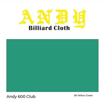 Andy 600 Club Cloth  (Various Table size & colors available) - Pool Shark Supply