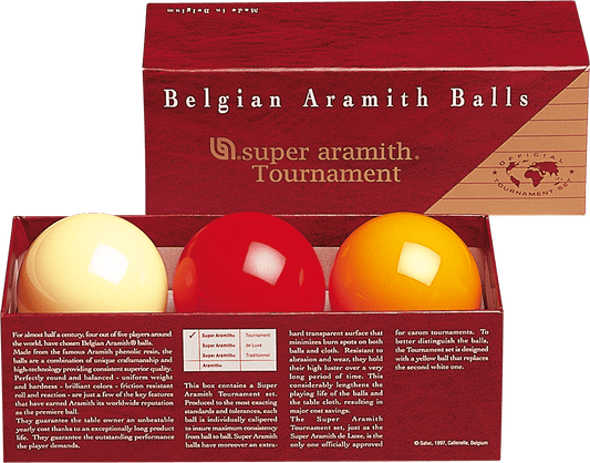 Aramith BBACTRN Super Aramith Tournament Carom Ball Set - Pool Shark Supply