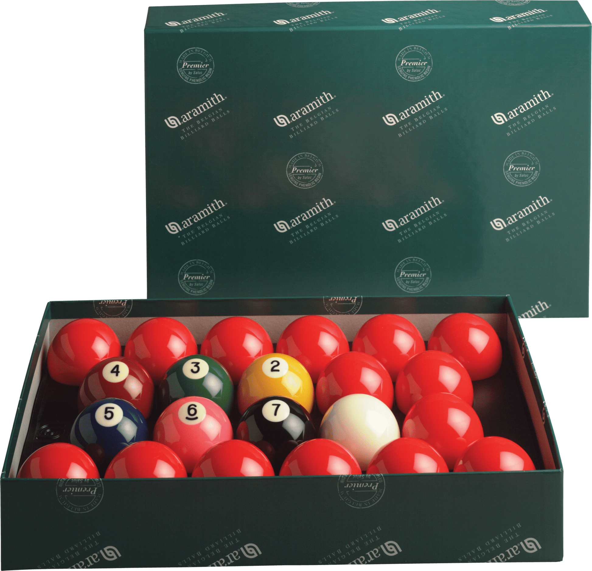 Aramith BBANS2.25 Premier 2 1/4" Numbered Snooker Set - Pool Shark Supply