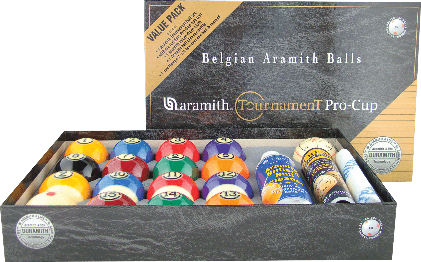 Aramith BBATVP Tournament Pro Cup Value Pack Ball Set - Pool Shark Supply