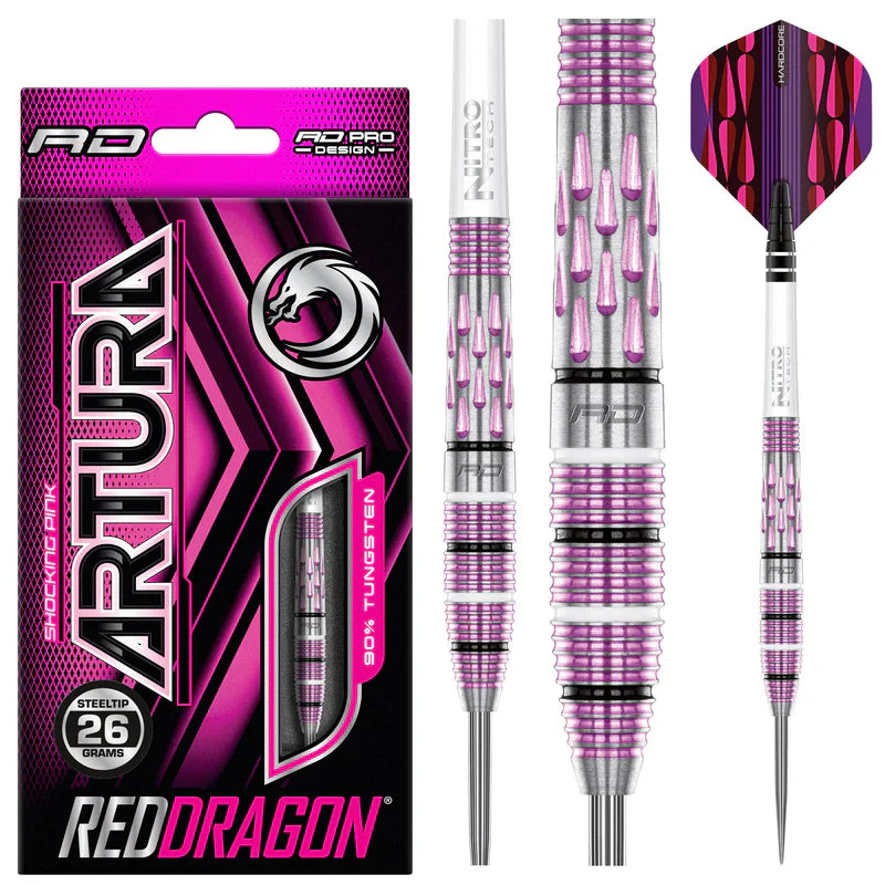 Artura Shocking Pink Steel Tip Darts - Pool Shark Supply Pool Shark Supply