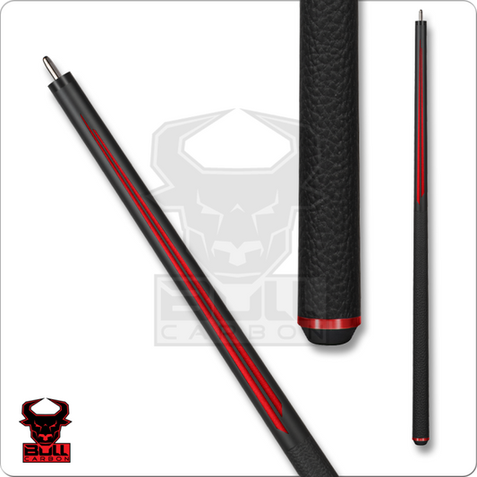 Bull Carbon BCSP1 Red Split Points cue - Pool Shark Supply