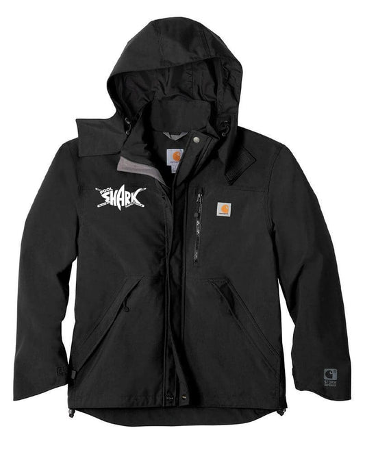 Carhart Shoreline Jacket Black w/ White Pool Shark Supply logo - Pool Shark Supply
