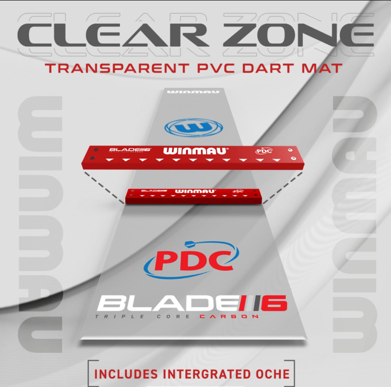 Clearzone PVC Dart Mat with Integrated Oche - Pool Shark Supply Pool Shark Supply