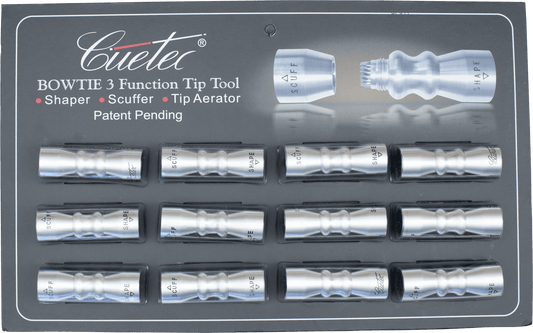 Cuetec TTBOW Bowtie Tip Tool - Dealer Display (12 pack) - Pool Shark Supply