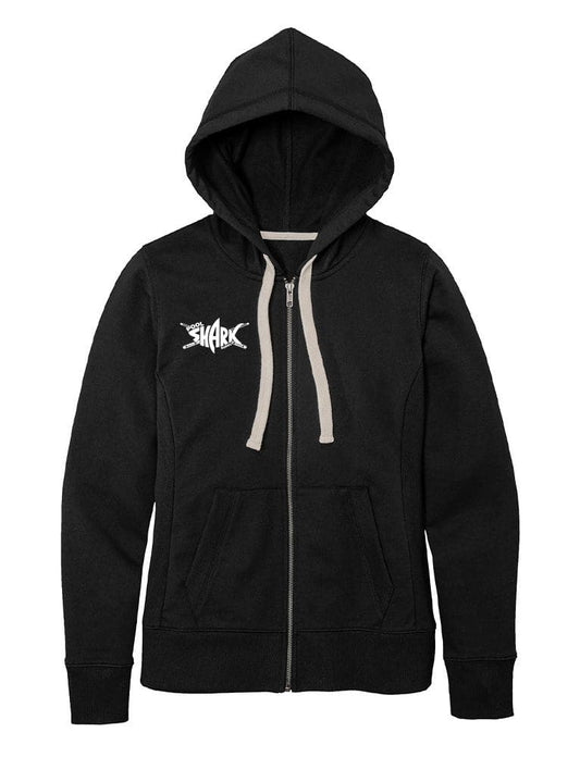 District Women's Re-Fleece Full Zip Hoodie Black - w/ - Single - Pool Shark Supply
