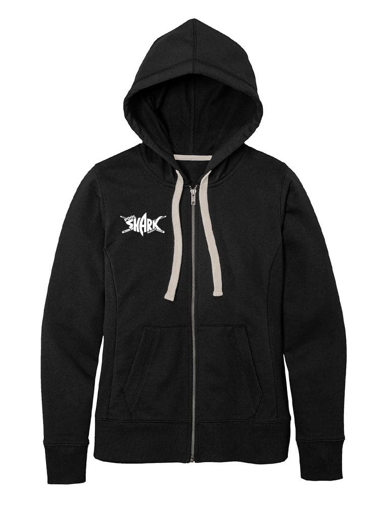 District Women's Re-Fleece Full Zip Hoodie Black - w/ - Single - Pool Shark Supply Pool Shark Supply