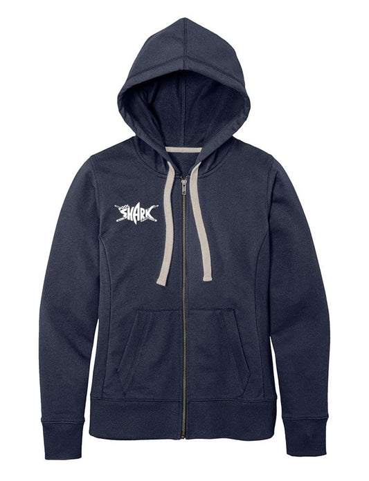District Women's Re-Fleece Full Zip Hoodie - Navy - Pool Shark Supply