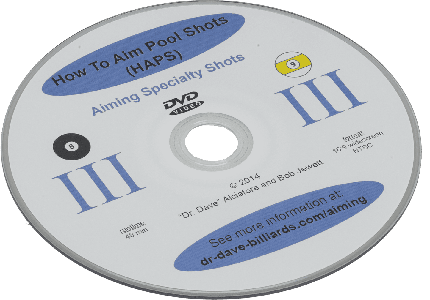 Dr. Dave's DVDHAPS3 How to Aim Pool Shots Volume 3 - Pool Shark Supply Pool Shark Supply
