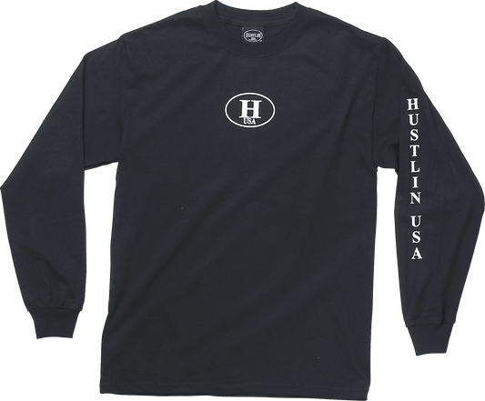 Hustlin USA HUSLS Long Sleeved T-Shirt - Mens - Pool Shark Supply