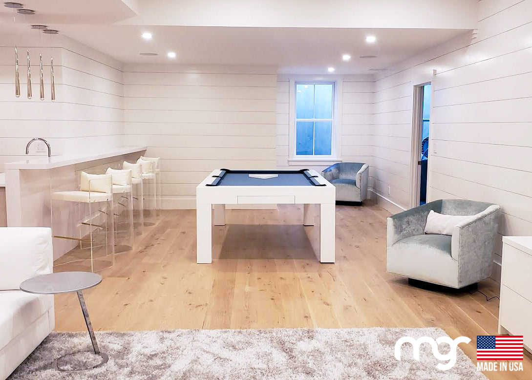 The Modern Pool Table (Maple Wood with White Finish) - Pool Shark Supply Pool Shark Supply