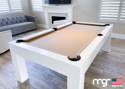 The Modern Pool Table (Maple Wood with White Finish) - Pool Shark Supply