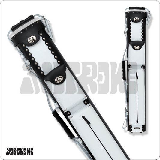 InStroke ISCL35 Leather 3x5 Hard Case - Black/White - Pool Shark Supply