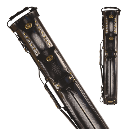 InStroke IST37 Tooled 3x7 Hard Leather Case (Various colors available) - Pool Shark Supply