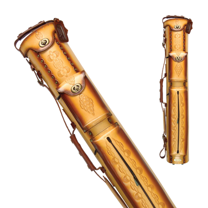 InStroke IST37 Tooled 3x7 Hard Leather Case (Various colors available) - Pool Shark Supply