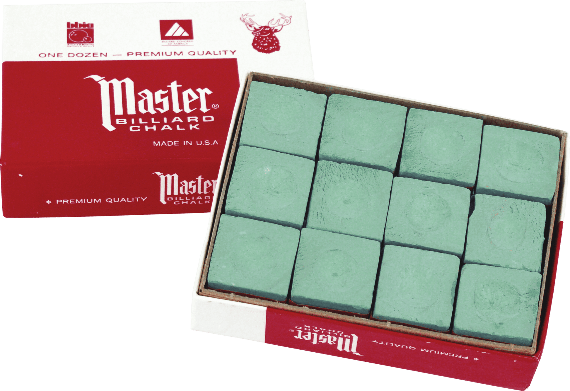 Master CHM12 Chalk - 12pc - Pool Shark Supply