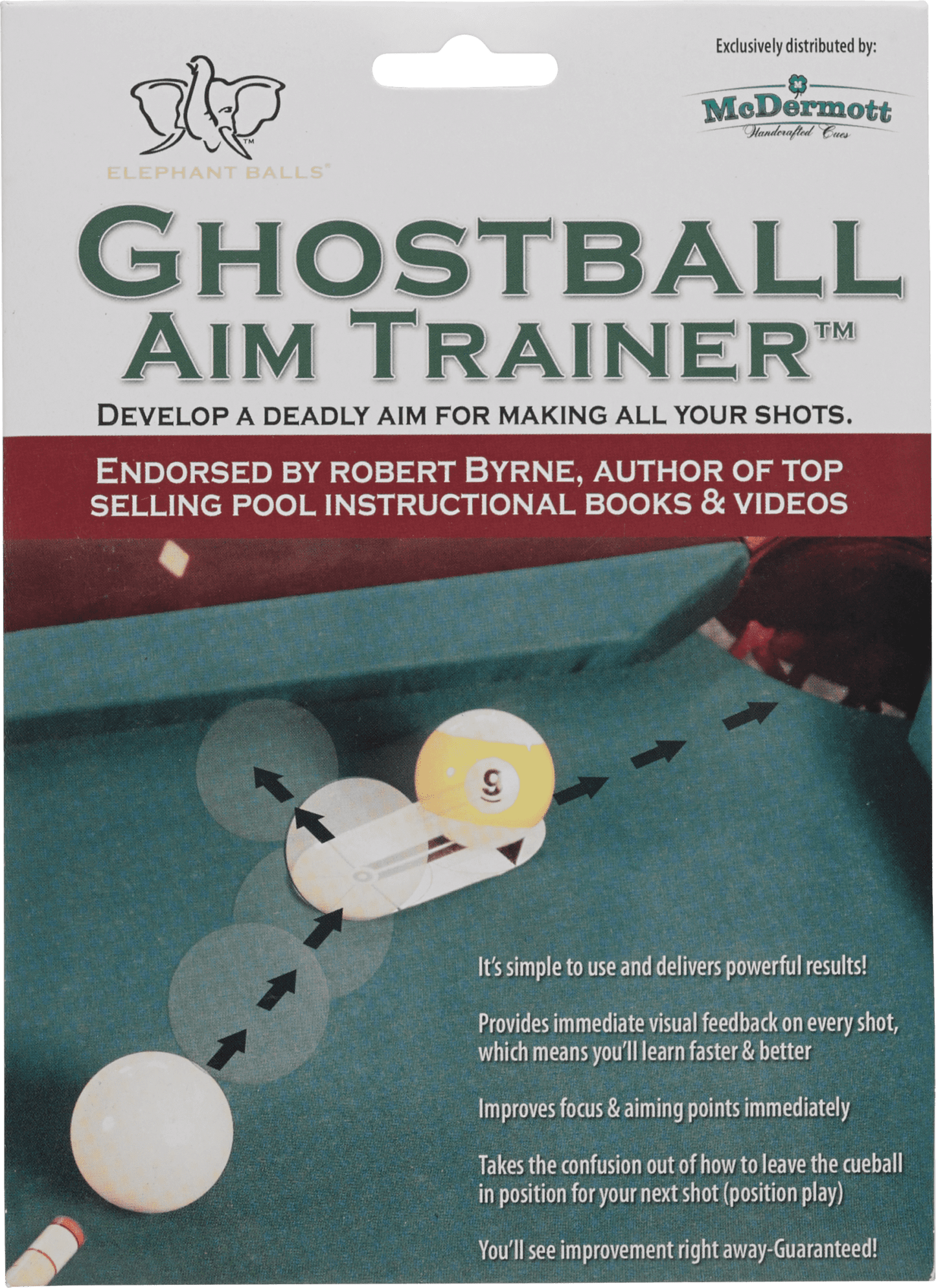 McDermott IPGAT Ghost Ball Aim Trainer - Pool Shark Supply Pool Shark Supply