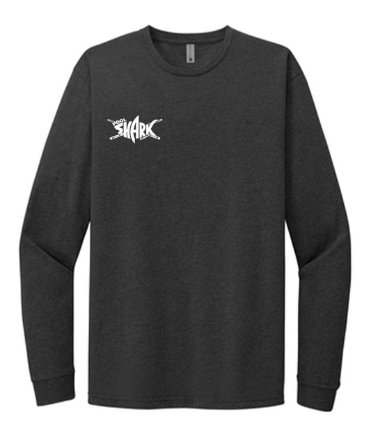 Next Level Male/Female CVC Long Sleeve Crew Charcoal Heather - w/ - Single - Pool Shark Supply