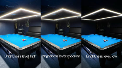 Perimeter Billiard Lights LED Pool Table Lighting 7' 8' 9' - Dimmable - Pool Shark Supply