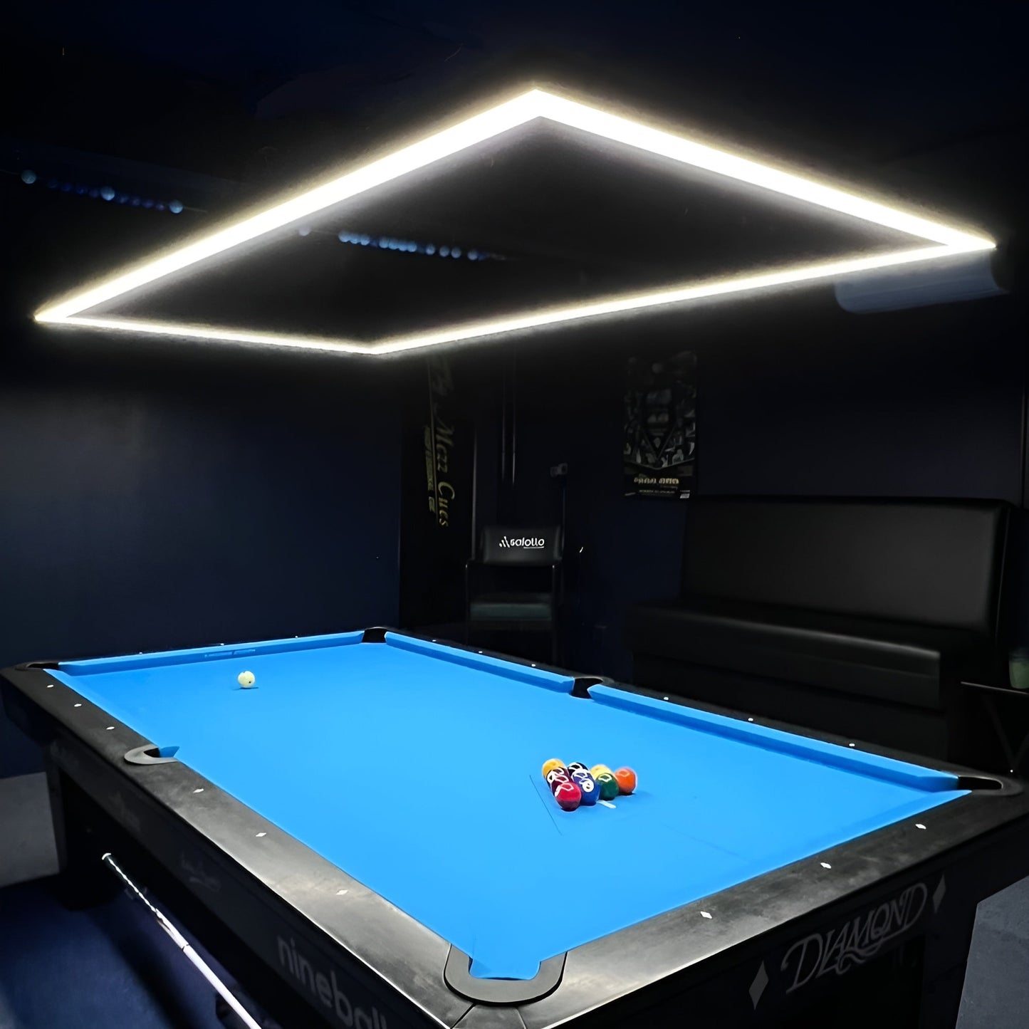 Perimeter Billiard Lights LED Pool Table Lighting 7' 8' 9' - Dimmable - Pool Shark Supply Pool Shark Supply