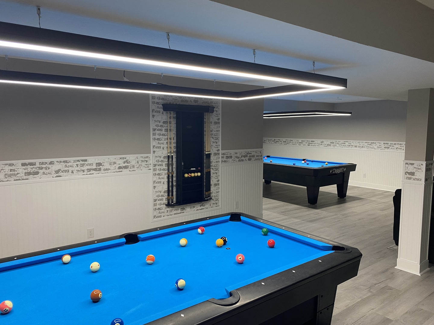 Perimeter Billiard Lights LED Pool Table Lighting 7' 8' 9' - Dimmable - Pool Shark Supply