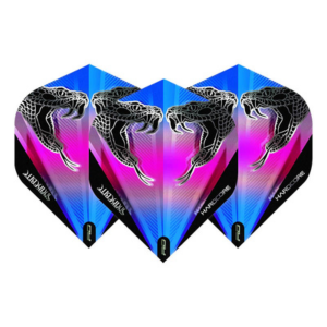 Peter Wright Snake Black Transparent Hardcore Standard Dart Flights - Pool Shark Supply
