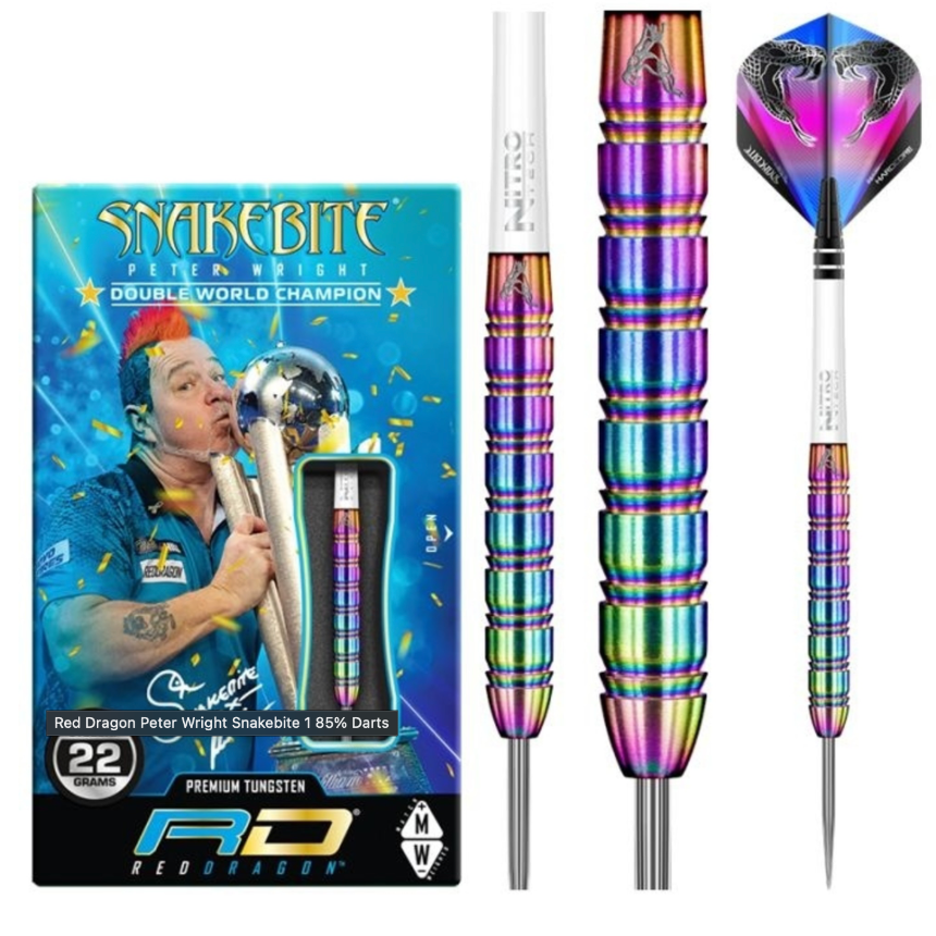 Peter Wright Snakebite World Champion Snakebite 1 Steel Tip Darts - Pool Shark Supply