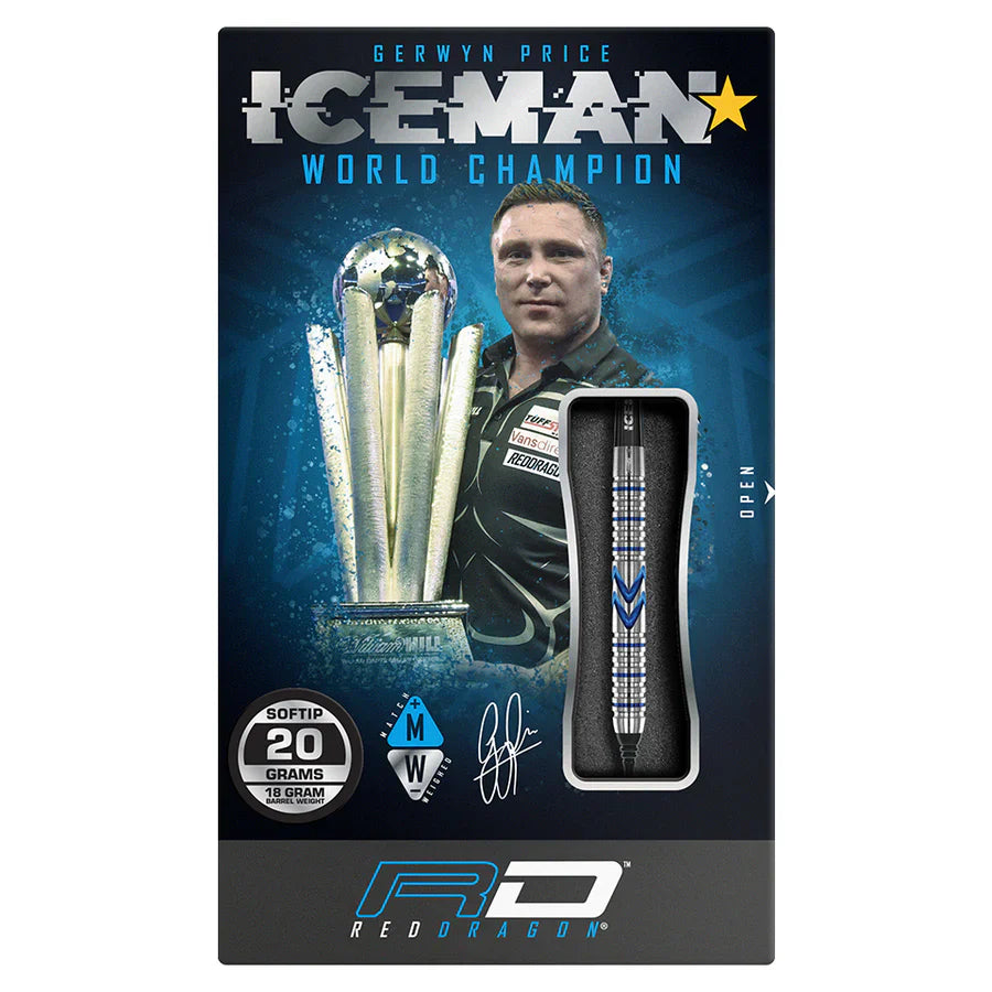 Gerwyn Price Iceman World Championship Steel Tip Darts - Midnight Edition - Pool Shark Supply Pool Shark Supply