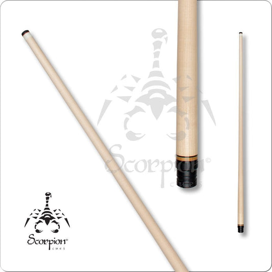 Scorpion SCOXS JARB12 Shaft - Stainless steel with bamboo and black stabilizer rings - Pool Shark Supply