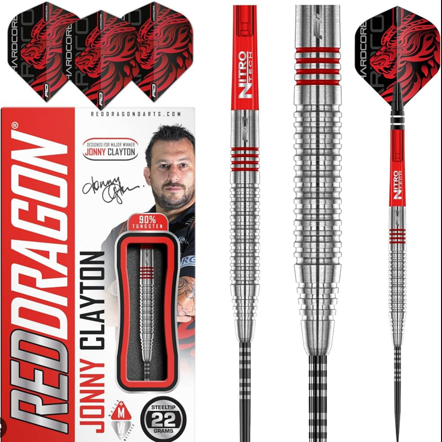 Johnny Clayton Original 2.0 Red Dragon Darts - Pool Shark Supply