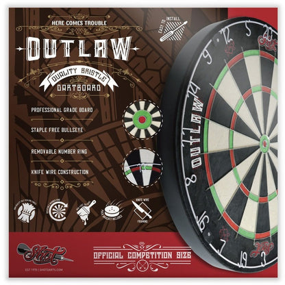 Shot Outlaw Bristle Dartboard - Pool Shark Supply